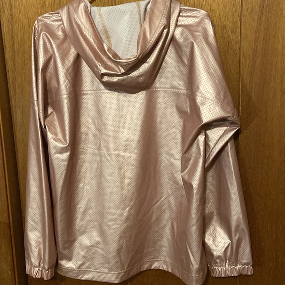 Calia By Carrie Underwood Rose Pink Metallic Windbreaker 1/2 Zip Jacket Medium M - Picture 4 of 7